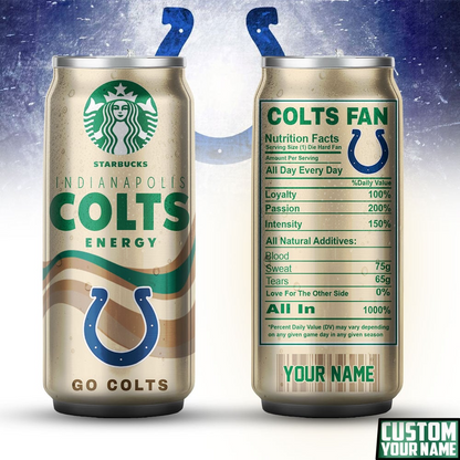 IC Premium NFL Starbucks Energy Can Tumbler DDT  NTL