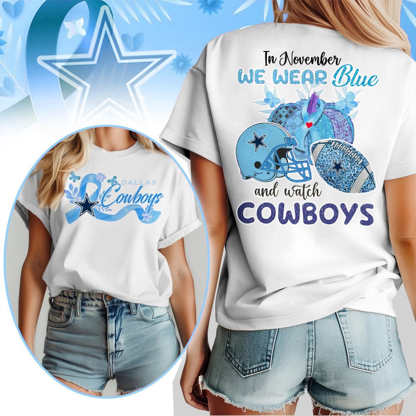 IN NOVEMBER WE WEAR BLUE AND WATCH DAL SHIRT NDT NHM