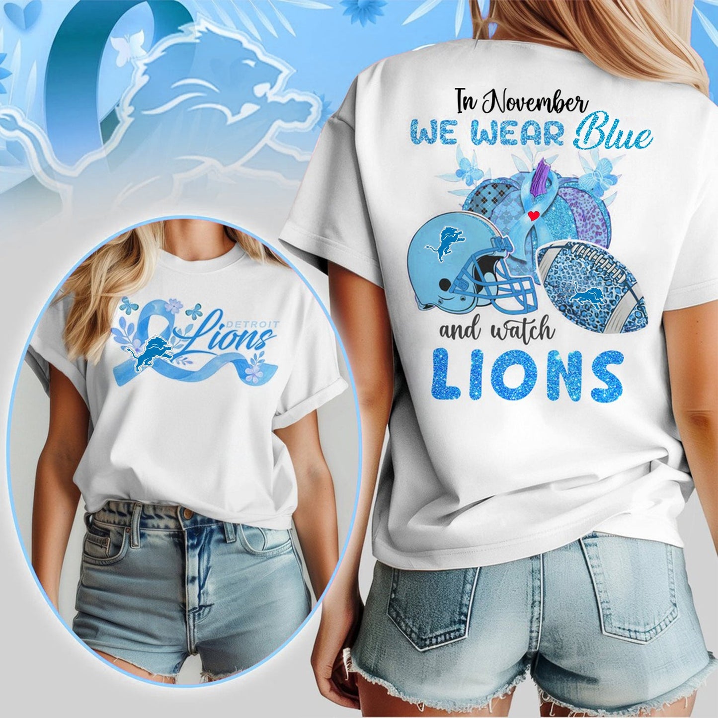 IN NOVEMBER WE WEAR BLUE AND WATCH DET SHIRT NDT NHM