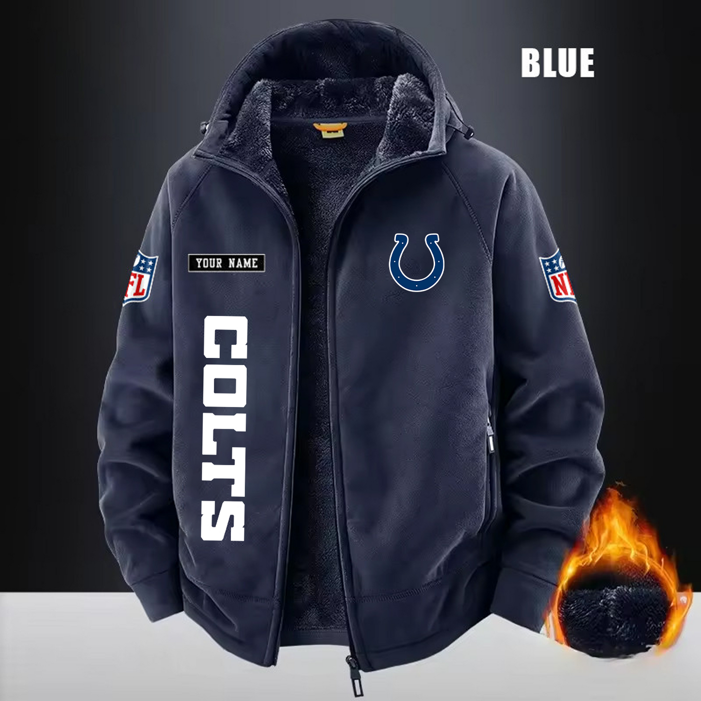 IND x NFL 3D Half-zip Hoodie DATND TANTD
