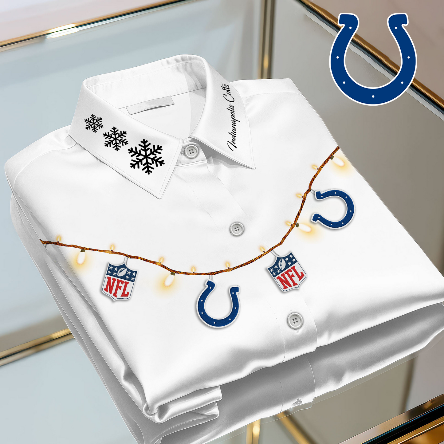 IND X Premium NFL Christmas Long Sleeve Casual Shirt 101125 V1 NAK NHT