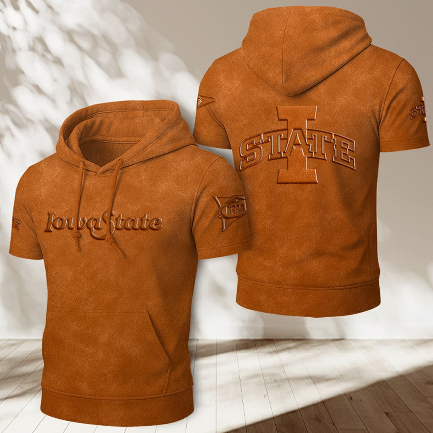 ISU x NCAA Half Sleeve Hoodie T-Shirt DatND ThuongNH