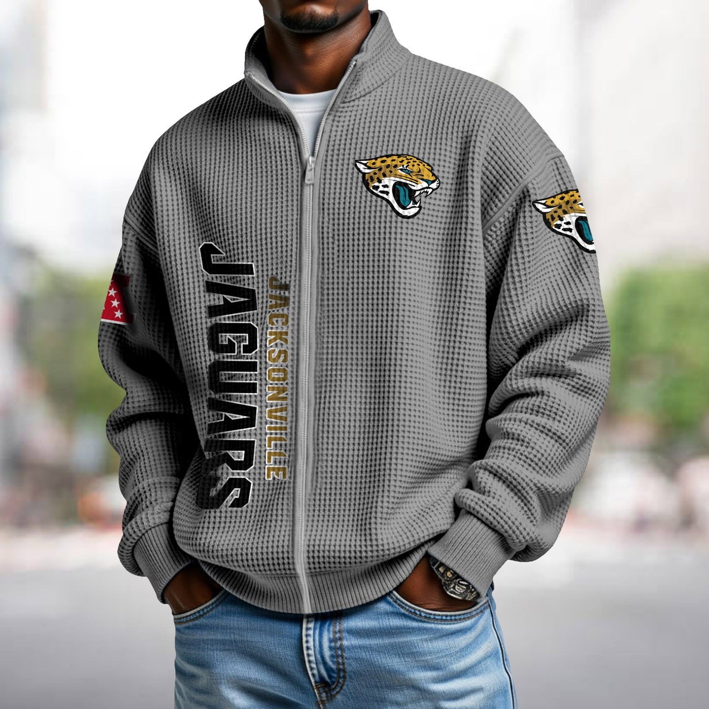 JAC x NFL Waffle Zip-Up Sweatshirt DATND TANTD