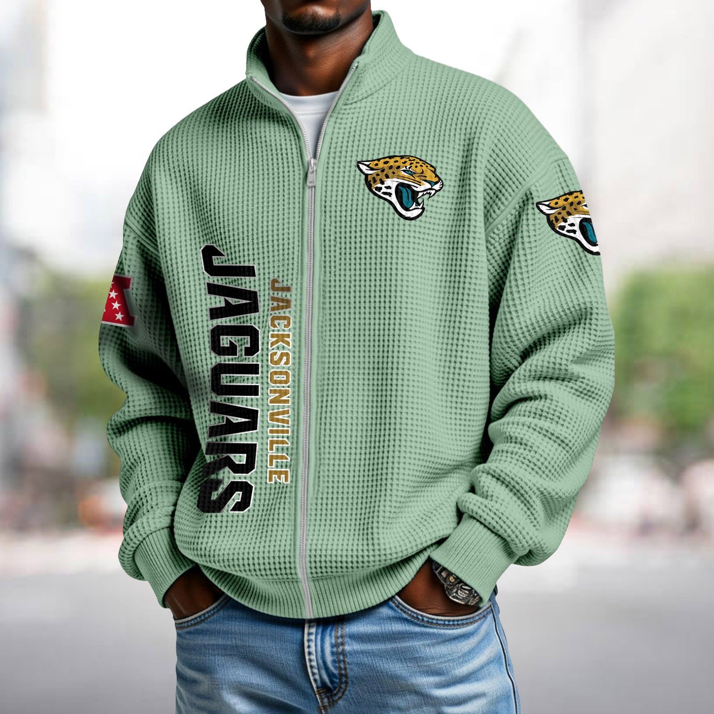 JAC x NFL Waffle Zip-Up Sweatshirt DATND TANTD