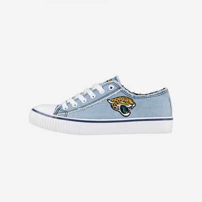 Jacksonville Jaguars Womens Denim Low Top Canvas Shoes NDD