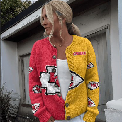KC x NFL Cardigan Sweatshirt With Button v1  DatND DVT