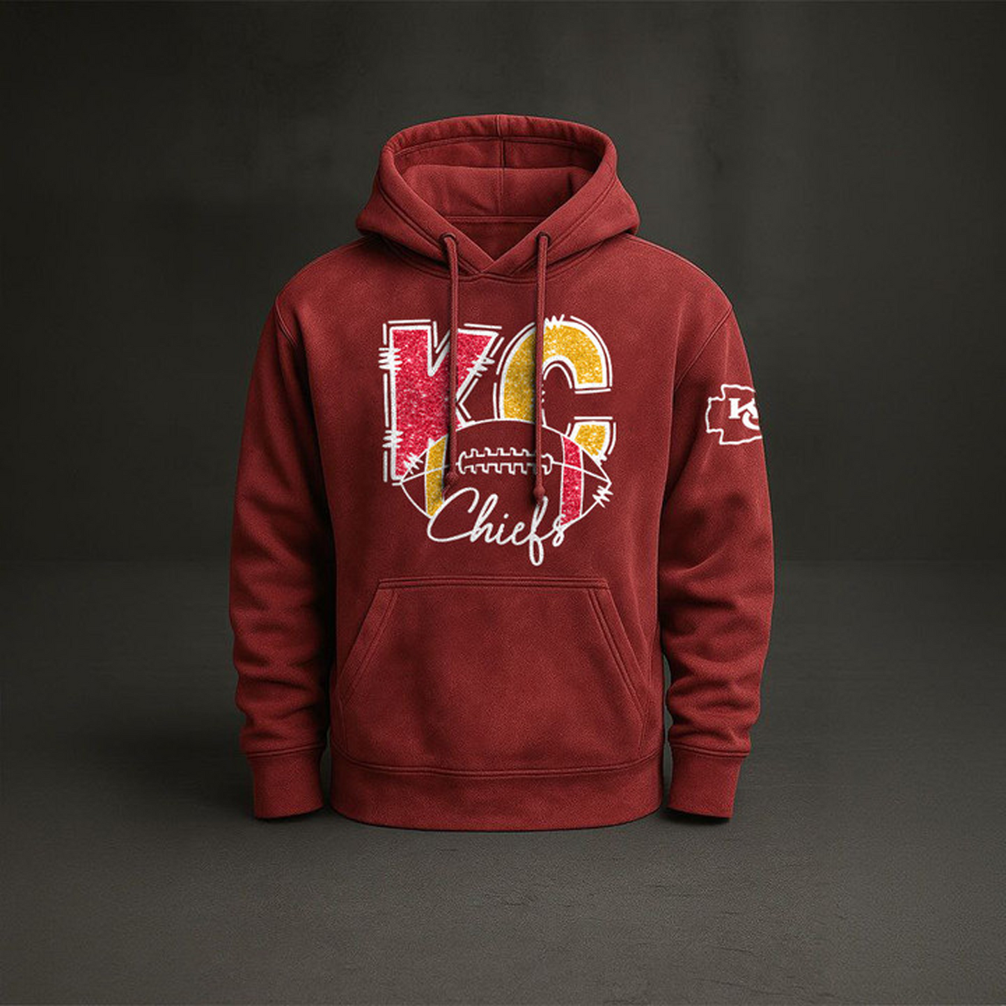 KC x NFL Embossed Hoodie DatND THUONGNH