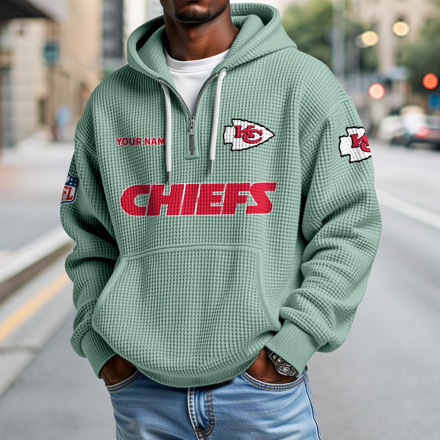 KC x NFL Waffle Hoodie DatND DVT