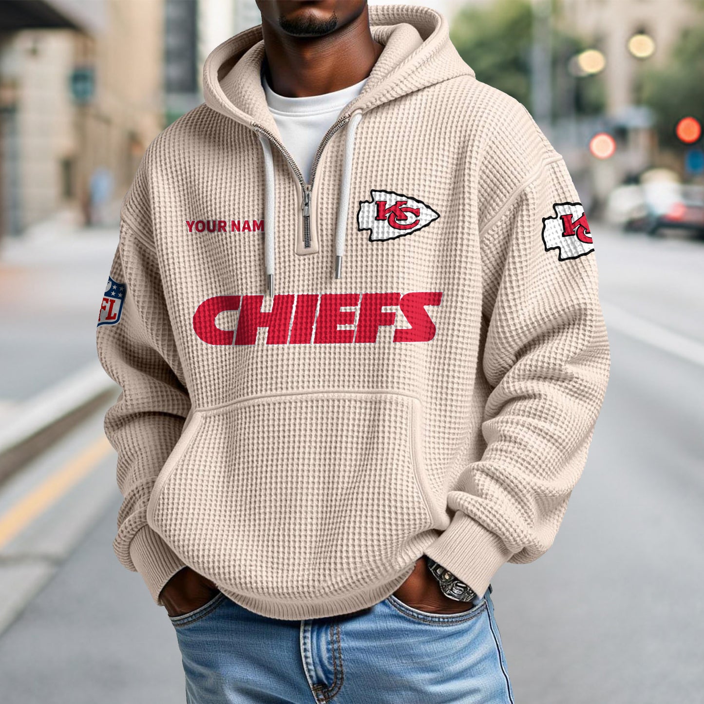KC x NFL Waffle Hoodie DatND DVT