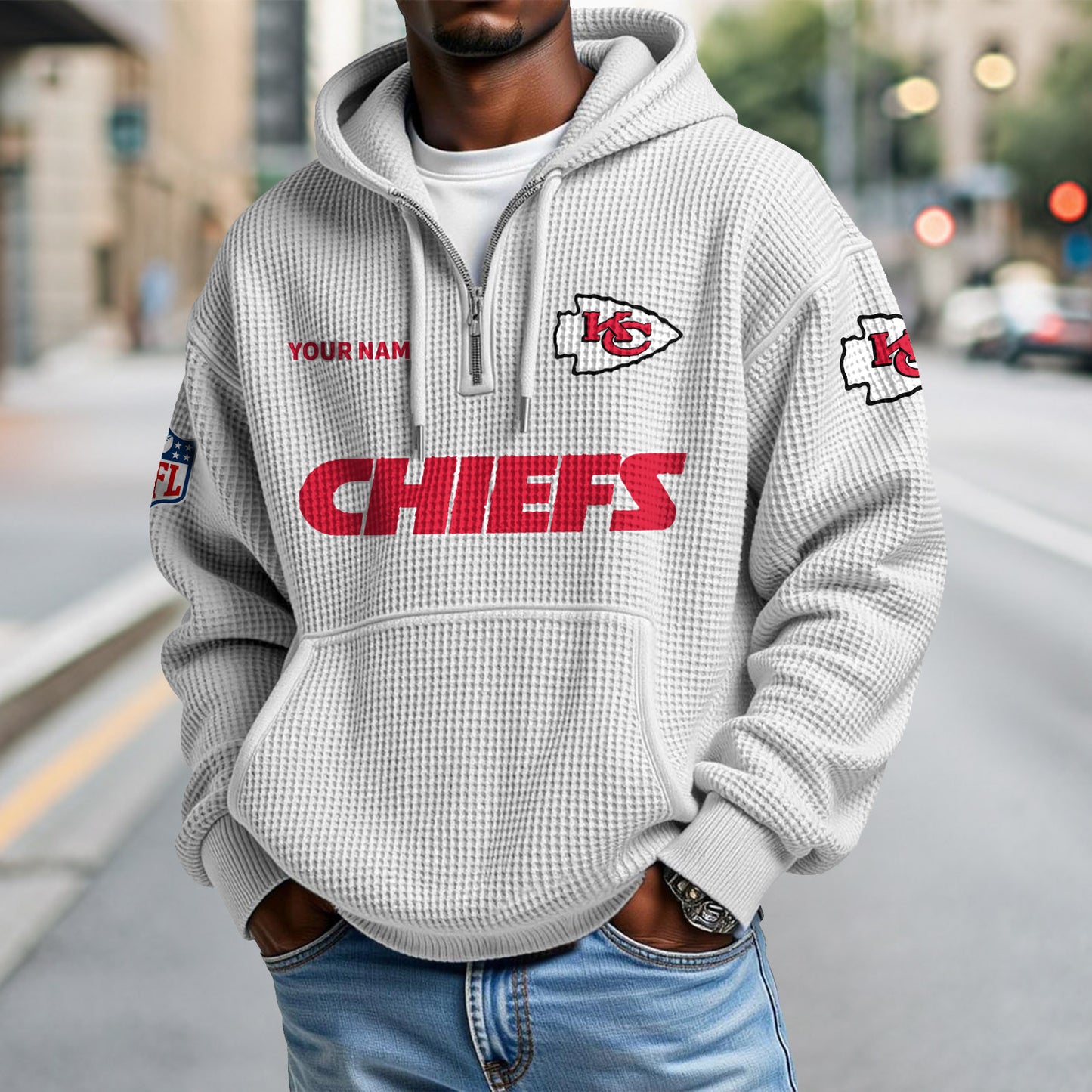 KC x NFL Waffle Hoodie DatND DVT