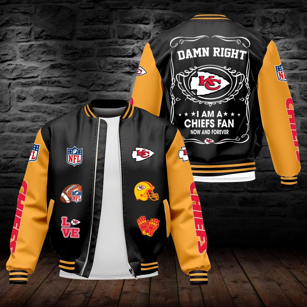 KCC NFL Premium Leather Bomber Jacket DDT HLPHUONG