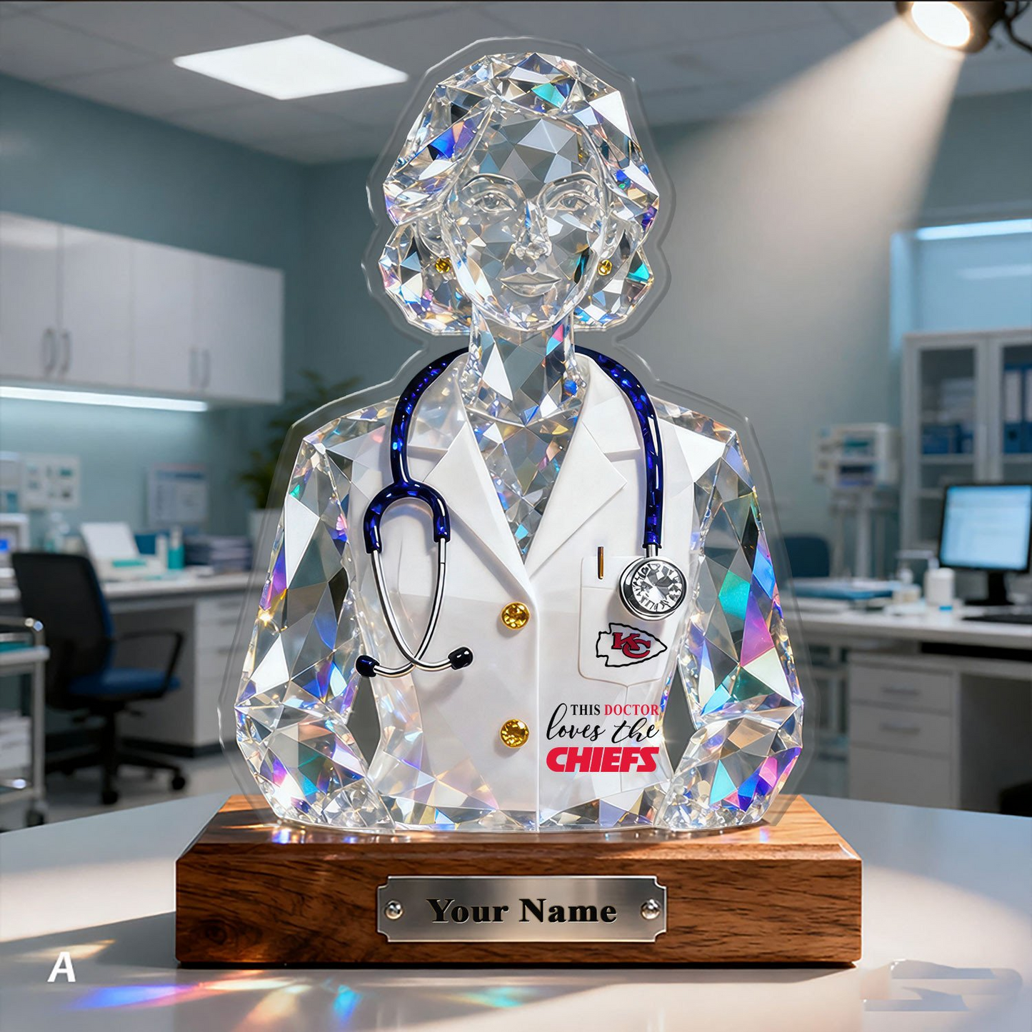 KCC Premium NFL Doctor Crystal Style Desktop Ornament DDT 101125 HLPHUONG
