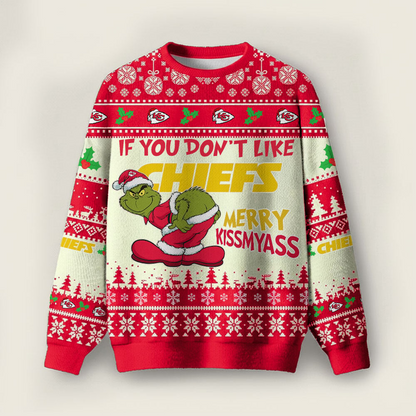 KCC Premium NFL Merry Kissmyass Ugly Sweater DDT CTND