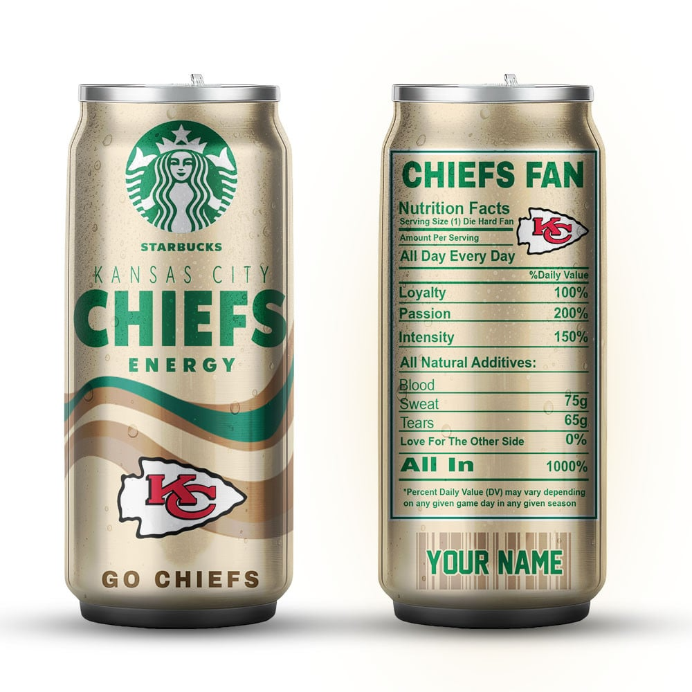 KCC Premium NFL Starbucks Energy Can Tumbler DDT  NTL