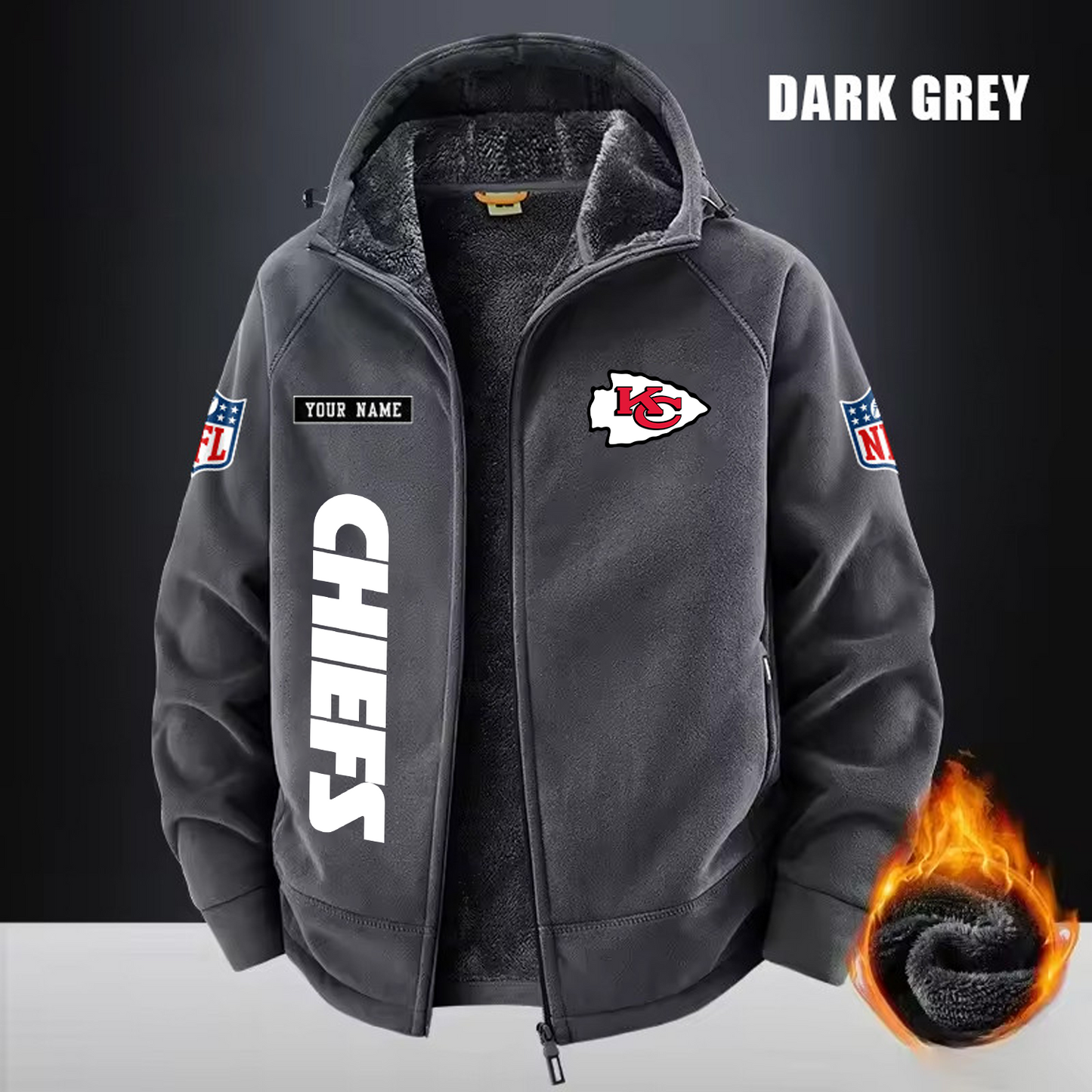 KCC x NFL 3D Half-zip Hoodie DATND TANTD