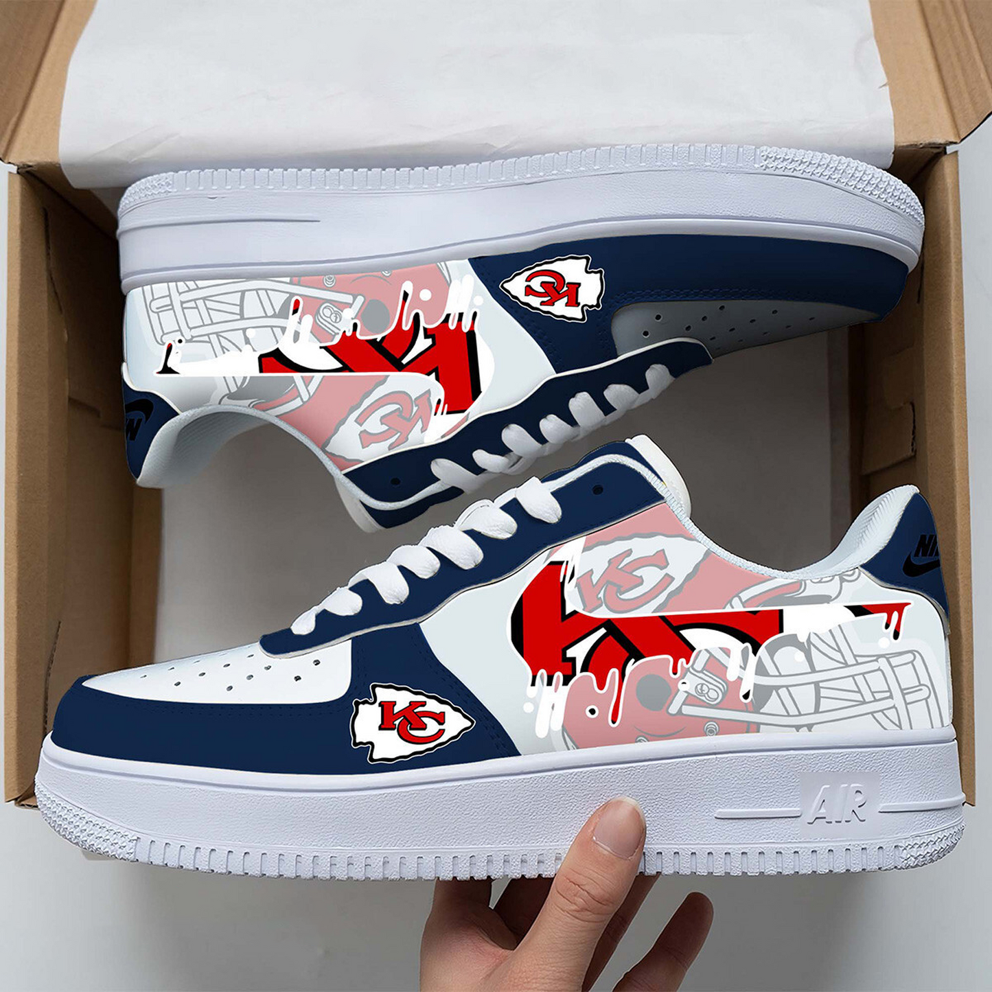 KCC x NFL Team Logo Fan Air Force 1 Shoes DATND TANTD