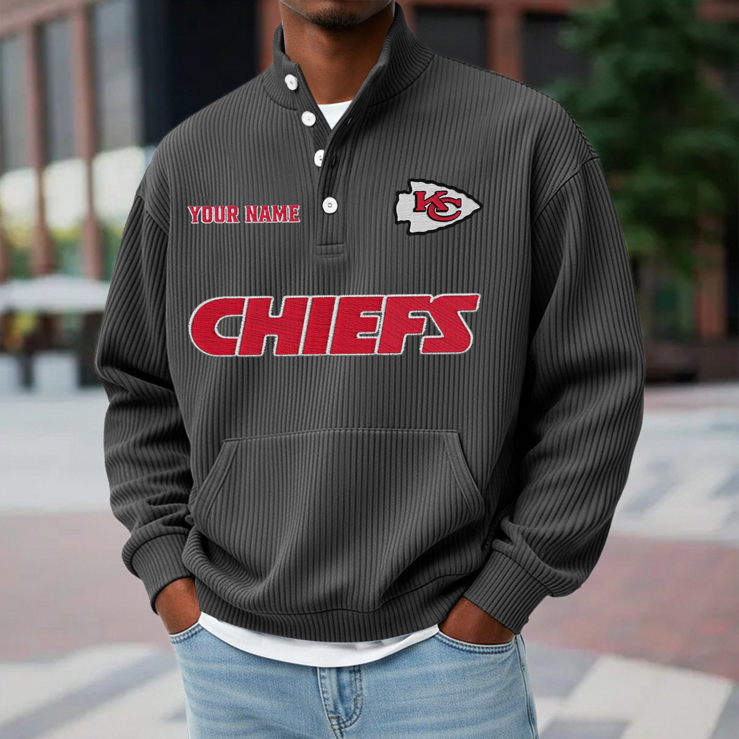 KCC x NFL Waffle High Neck Long Sleeved Sweatshirt DATND TANTD 221125