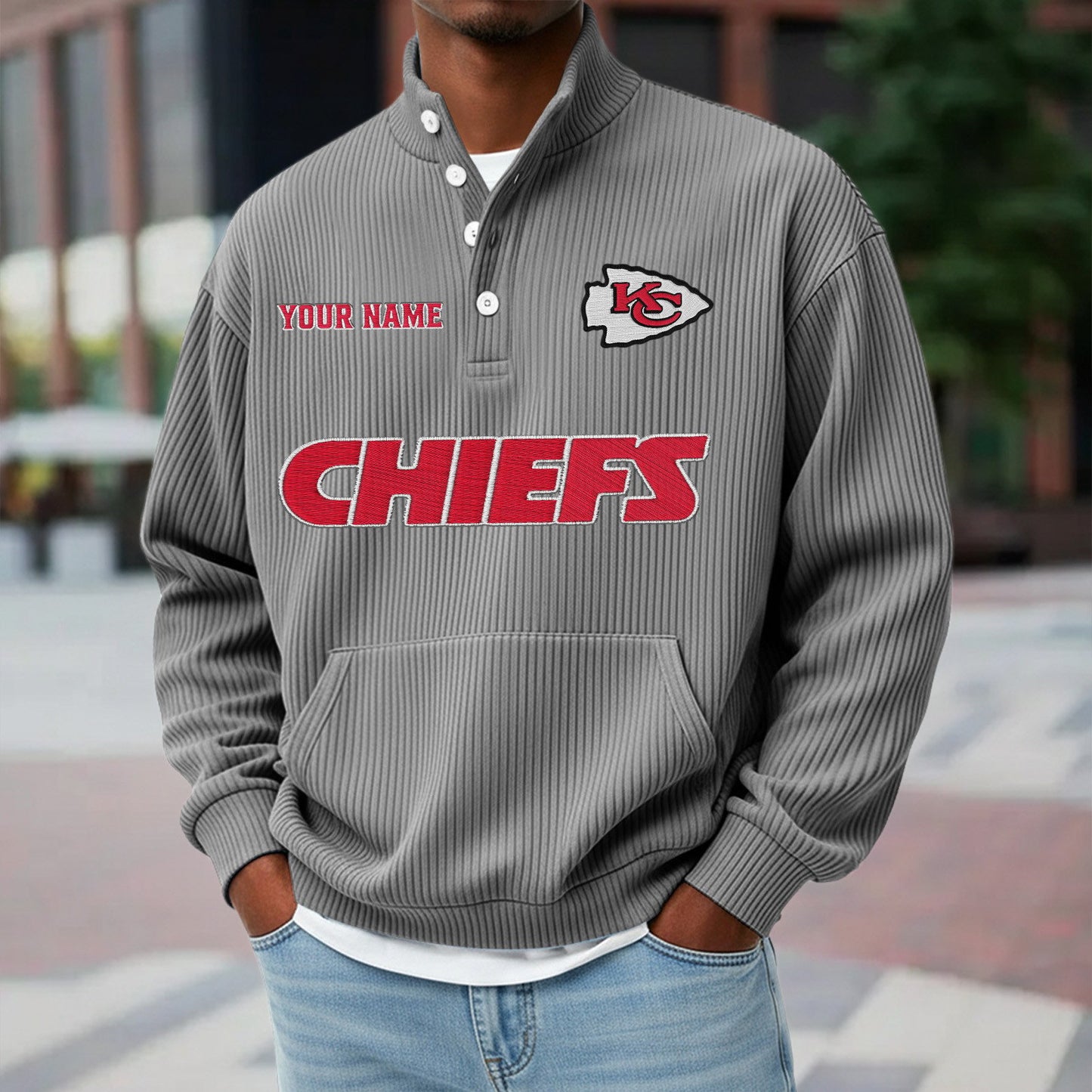 KCC x NFL Waffle High Neck Long Sleeved Sweatshirt DATND TANTD 221125