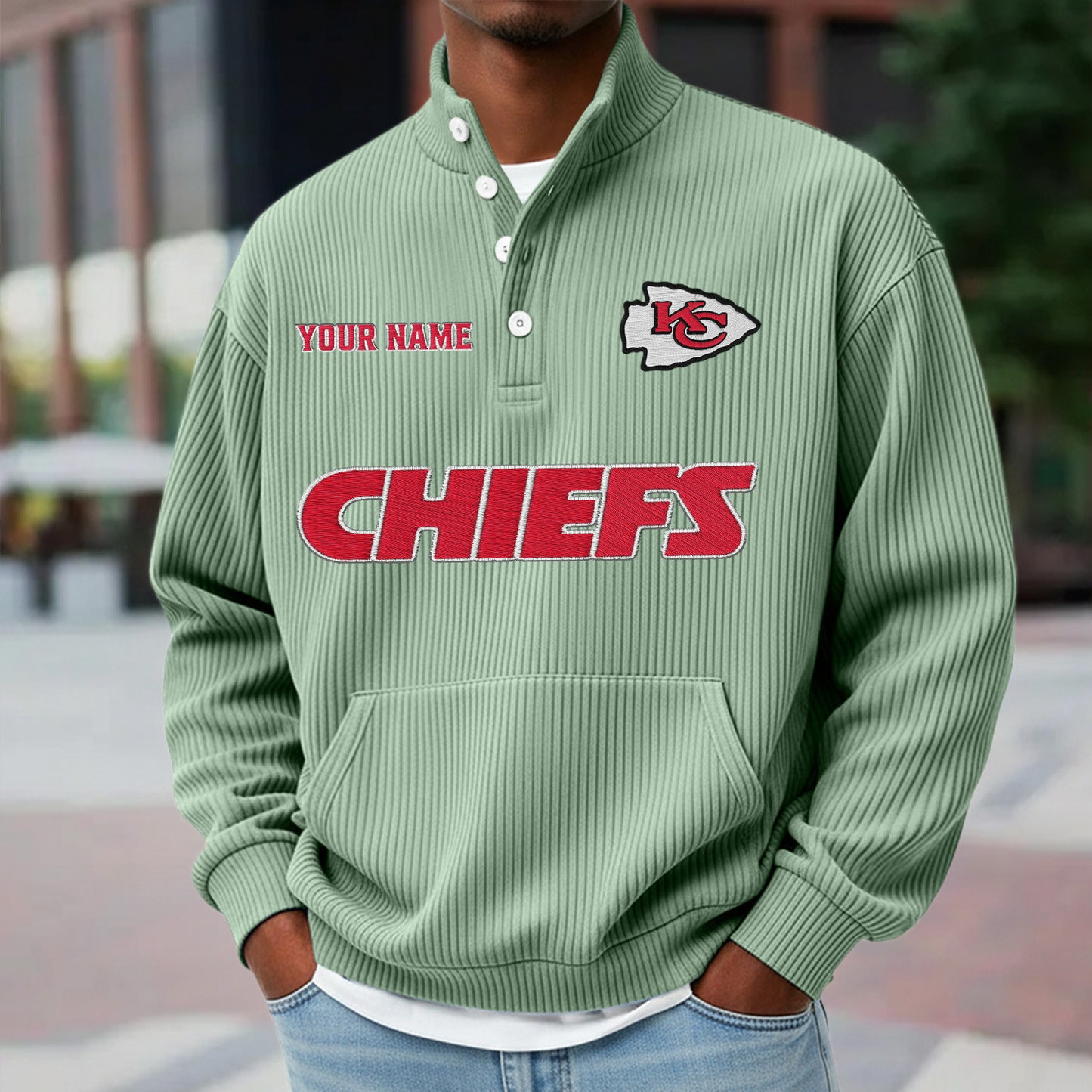 KCC x NFL Waffle High Neck Long Sleeved Sweatshirt DATND TANTD 221125