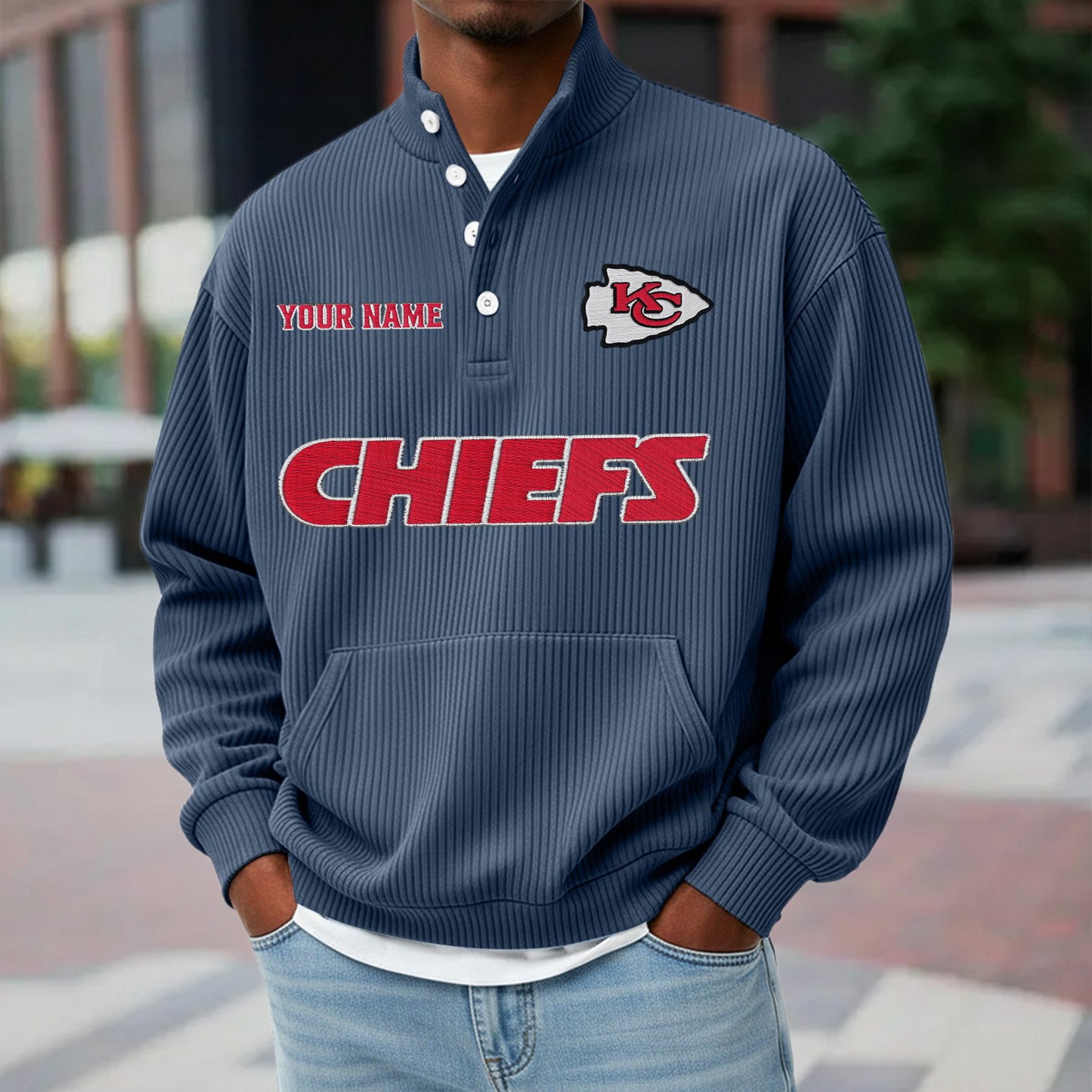 KCC x NFL Waffle High Neck Long Sleeved Sweatshirt DATND TANTD 221125