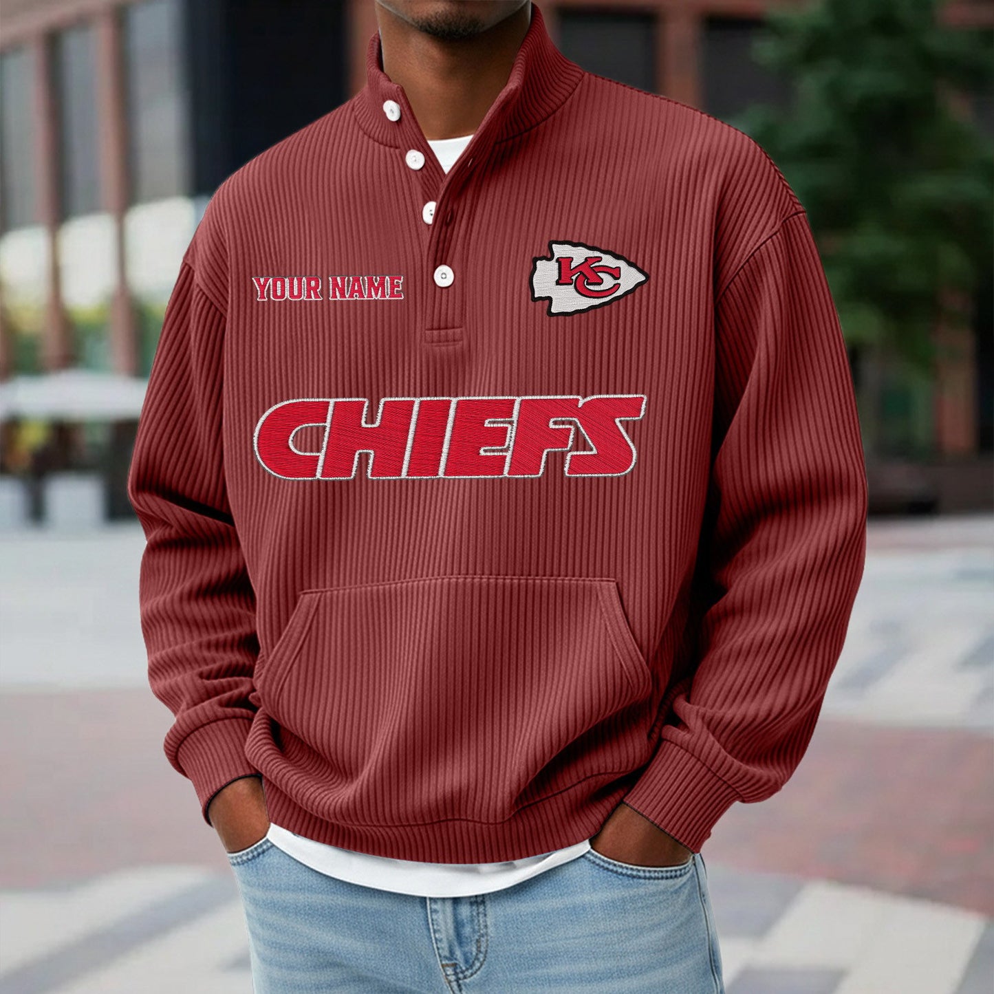 KCC x NFL Waffle High Neck Long Sleeved Sweatshirt DATND TANTD 221125