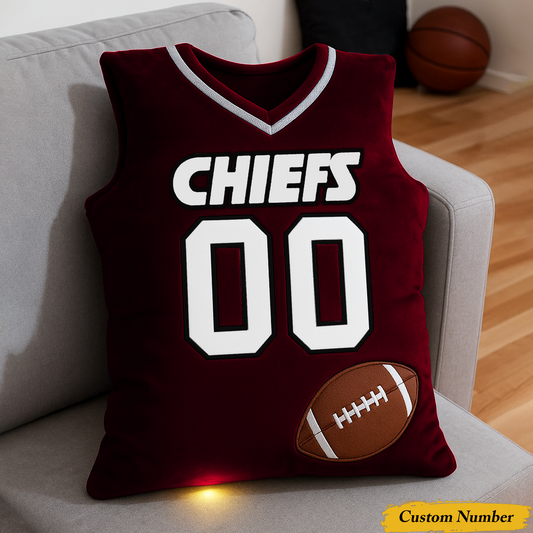 KCC x NFL Personalized Graphic 3DPrint Football Jersey Pillow DDT CTND