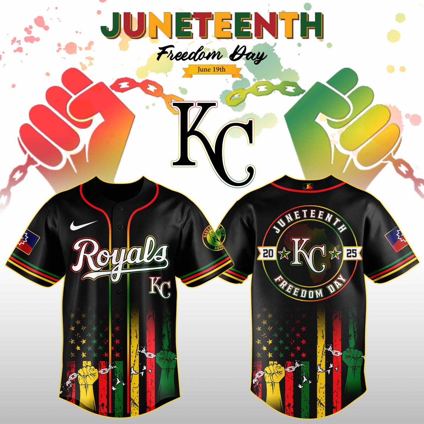 Kansas City Royals MLB X Juneteenth Day Baseball Jerseys NDD