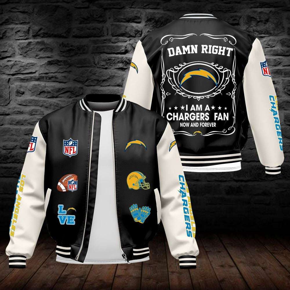 LAC NFL Premium Leather Bomber Jacket DDT HLPHUONG