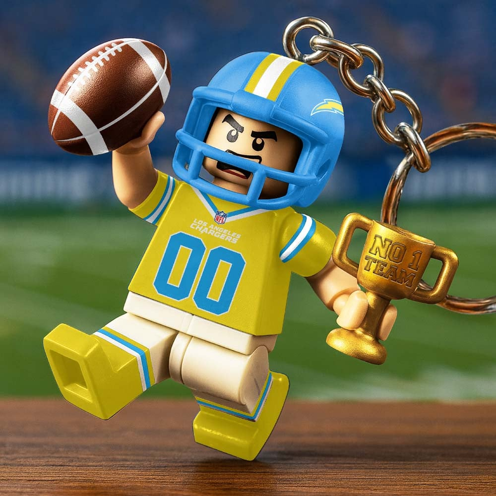 LAC Premium NFL Lego No. 1 Team Personalized Key Chain DDT NTL