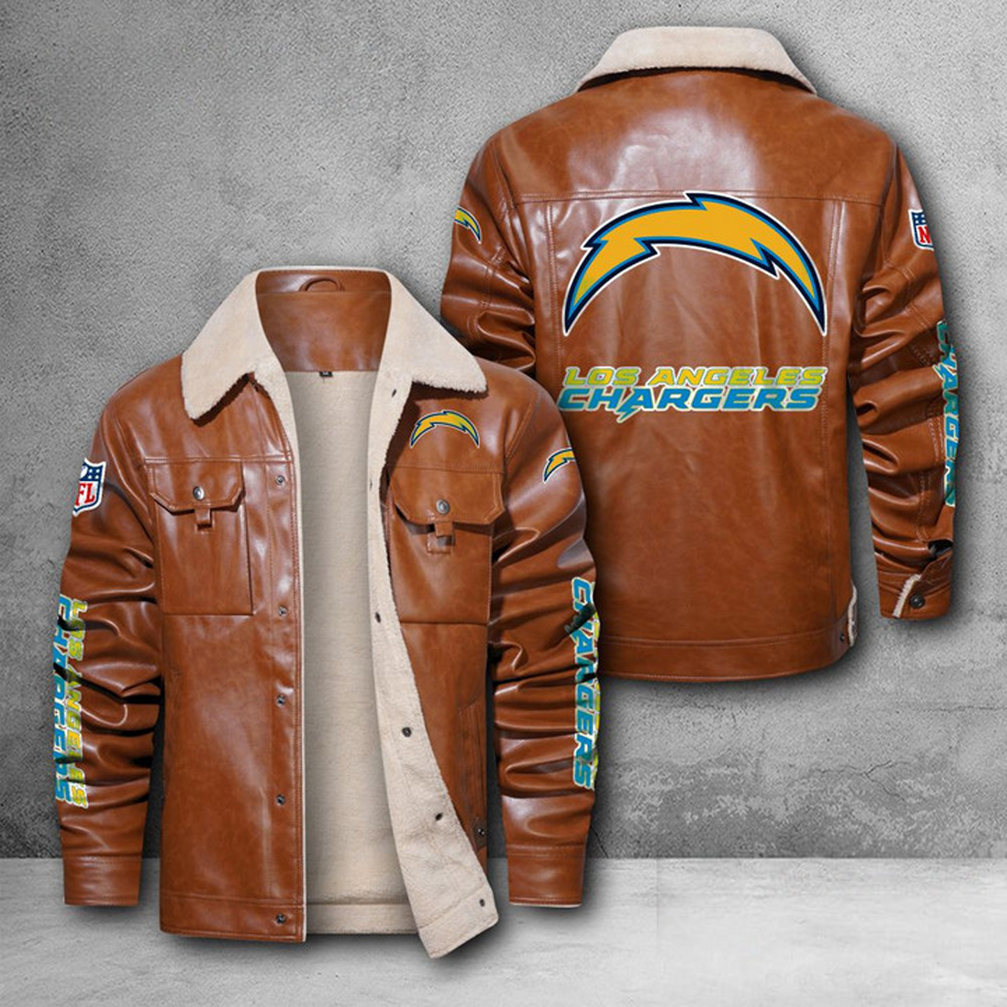 LAC X NFL LEATHER JACKET DATND THUONGNH