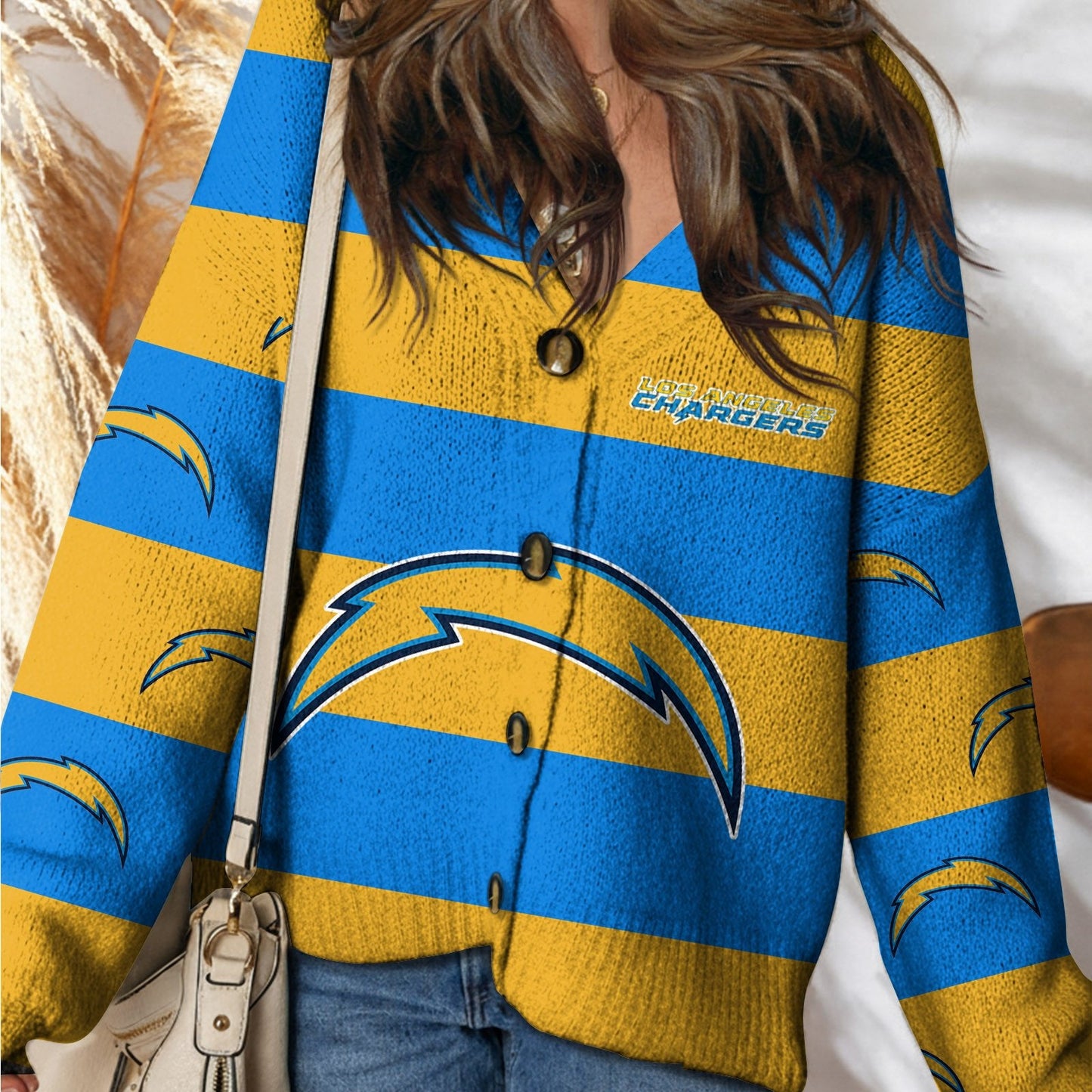 LAC x NFL Cardigan Sweatshirt With Button  DatND DVT