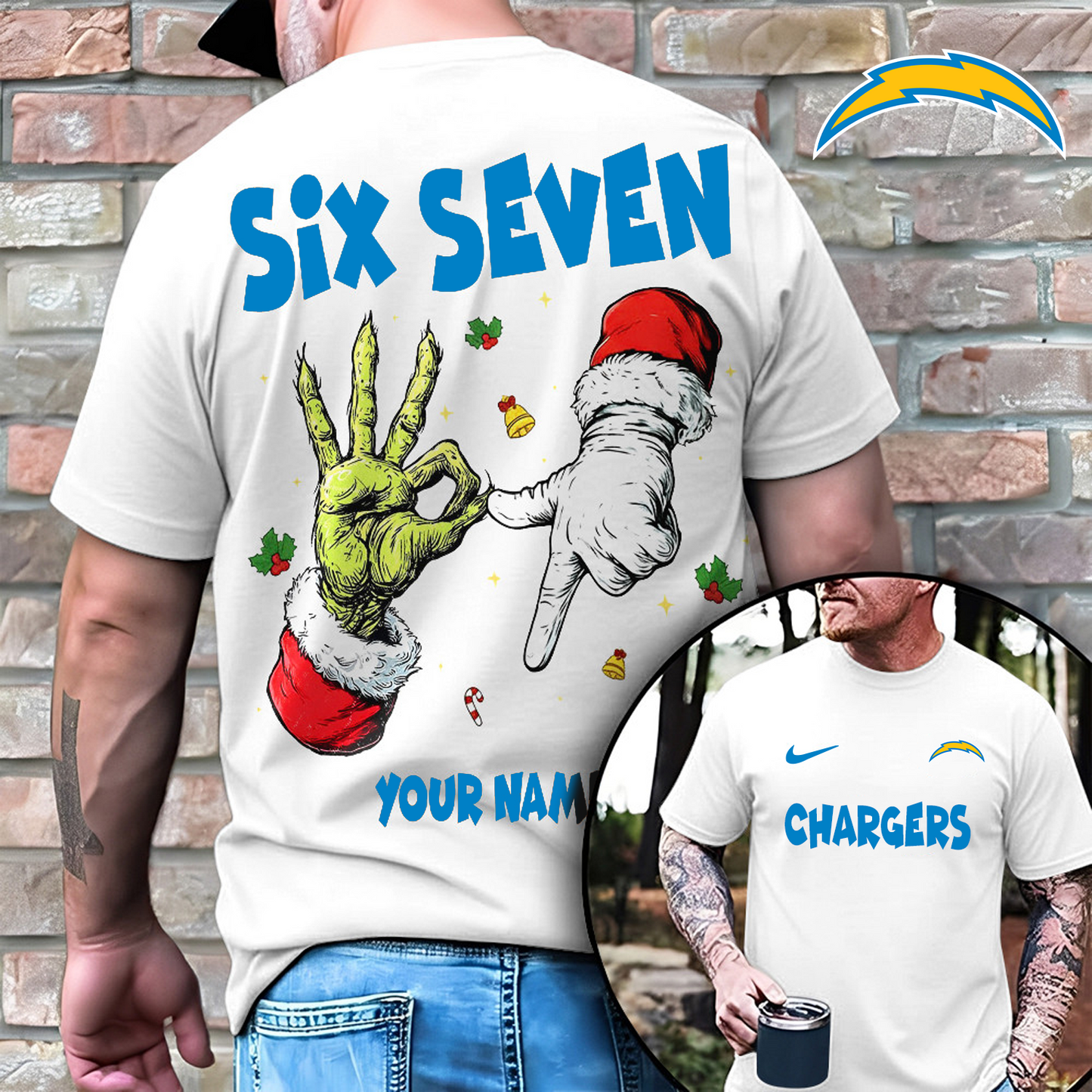LAC x NFL Funny Six Seven Hot Trend Tshirt Custom Any Name DATND TANTD