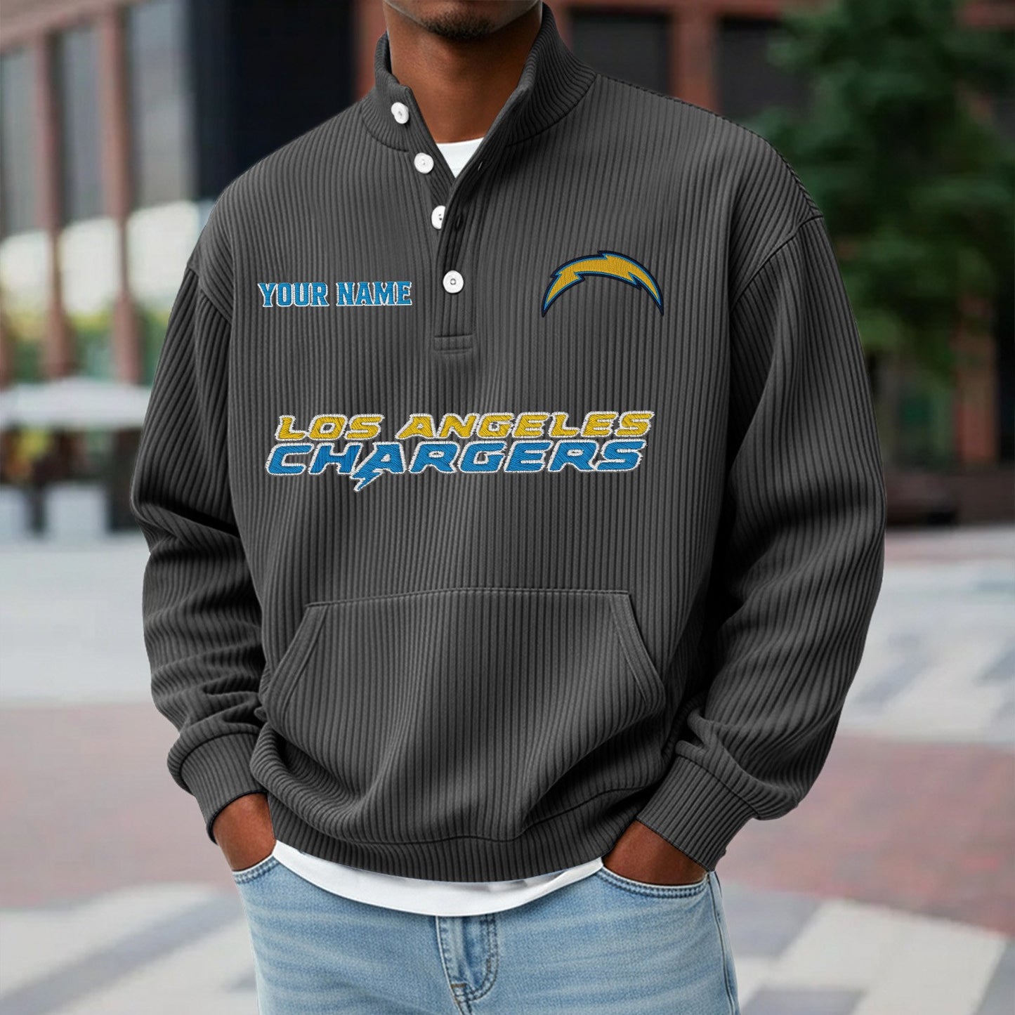 LAC x NFL Waffle High Neck Long Sleeved Sweatshirt DATND TANTD 221125