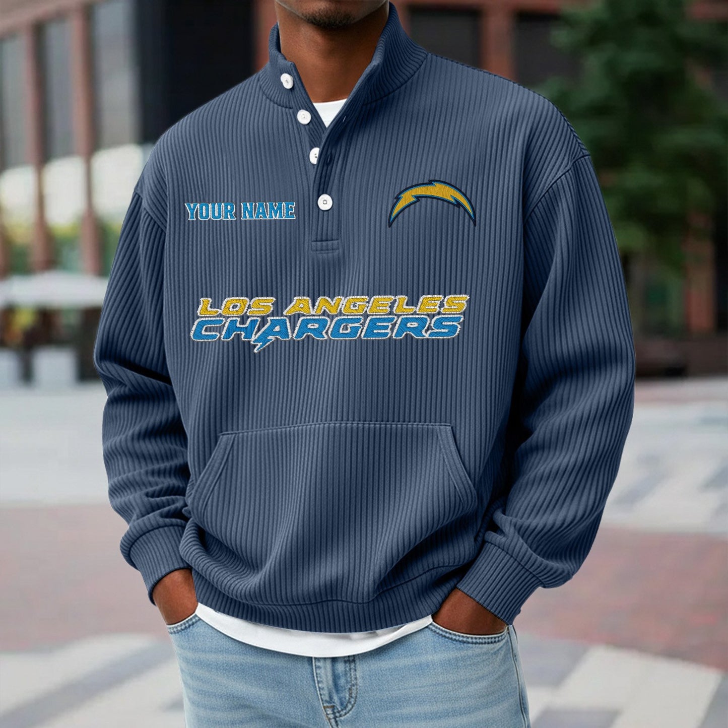 LAC x NFL Waffle High Neck Long Sleeved Sweatshirt DATND TANTD 221125