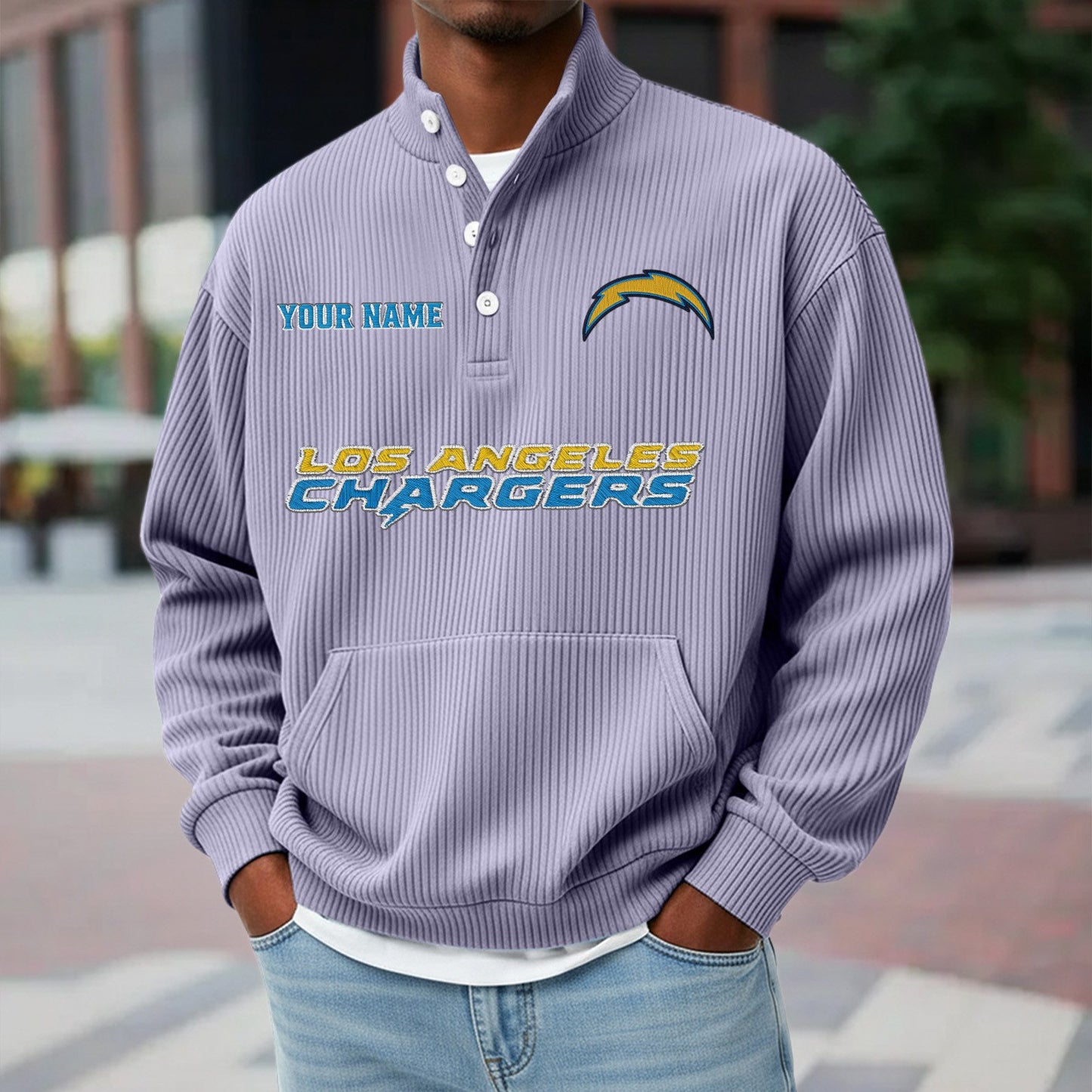 LAC x NFL Waffle High Neck Long Sleeved Sweatshirt DATND TANTD 221125