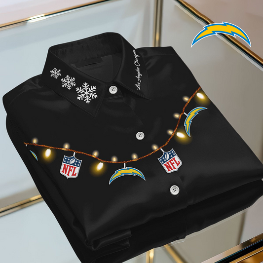 LAC X Premium NFL Christmas Long Sleeve Casual Shirt 101125 V1 NAK NHT