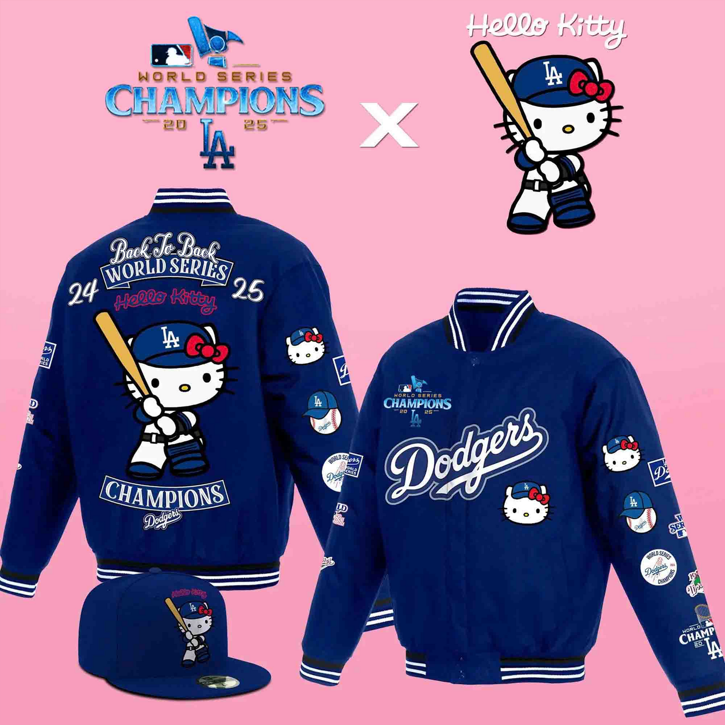 LAD x MLB 2025 Back to Back World Series Champions Baseball Jacket V3 DATND TANTD
