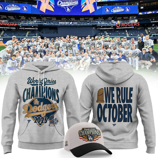 LAD x MLB 2025 Back to Back World Series Champions Hoodie V2 DATND TANTD
