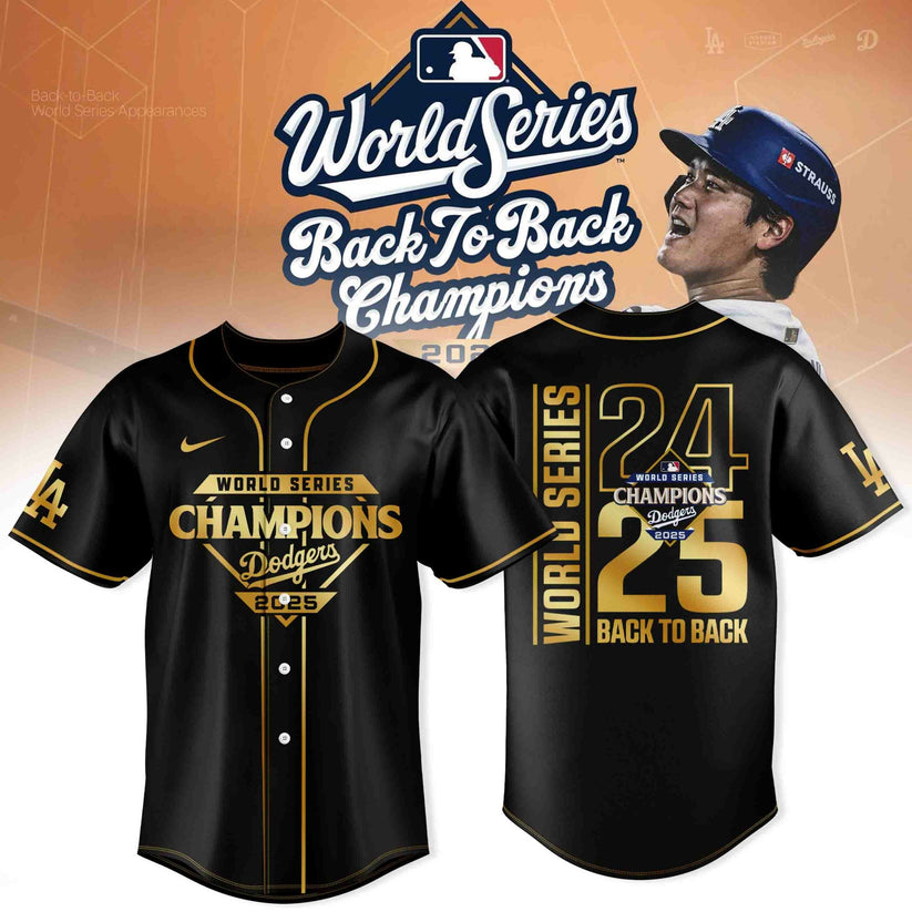 LAD x MLB 2025 Back to Back World Series Champions Jersey DatND DVT