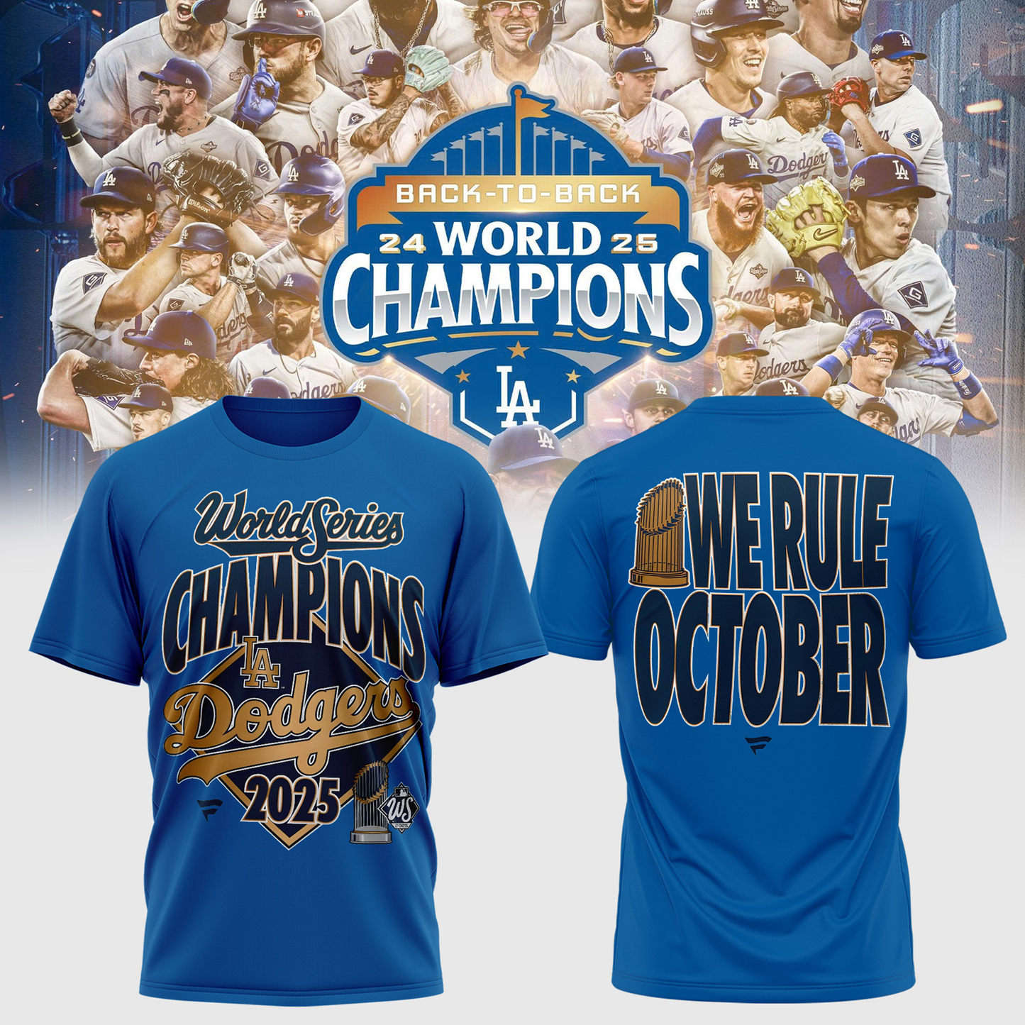 LAD x MLB 2025 World Series Champions 3D Shirt V1 DatND DVT