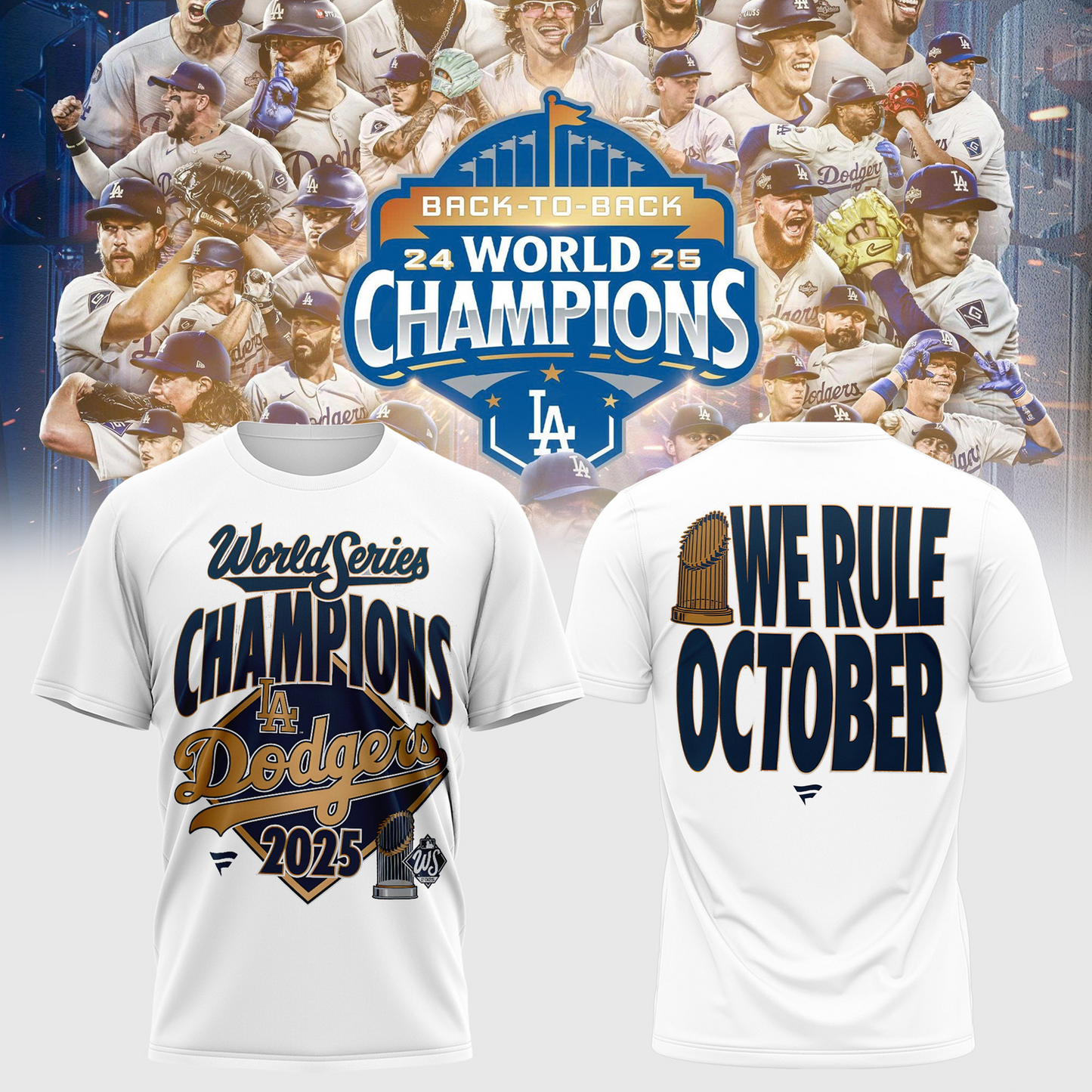 LAD x MLB 2025 World Series Champions 3D Shirt V1 DatND DVT