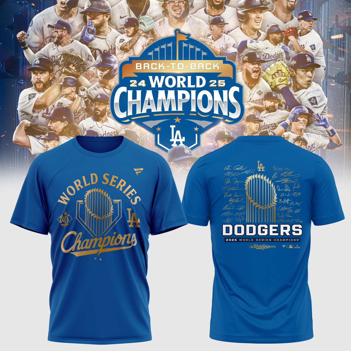 LAD x MLB 2025 World Series Champions 3D Shirt V2 DatND DVT