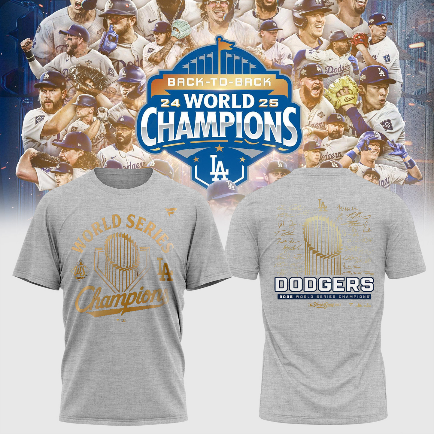 LAD x MLB 2025 World Series Champions 3D Shirt V2 DatND DVT