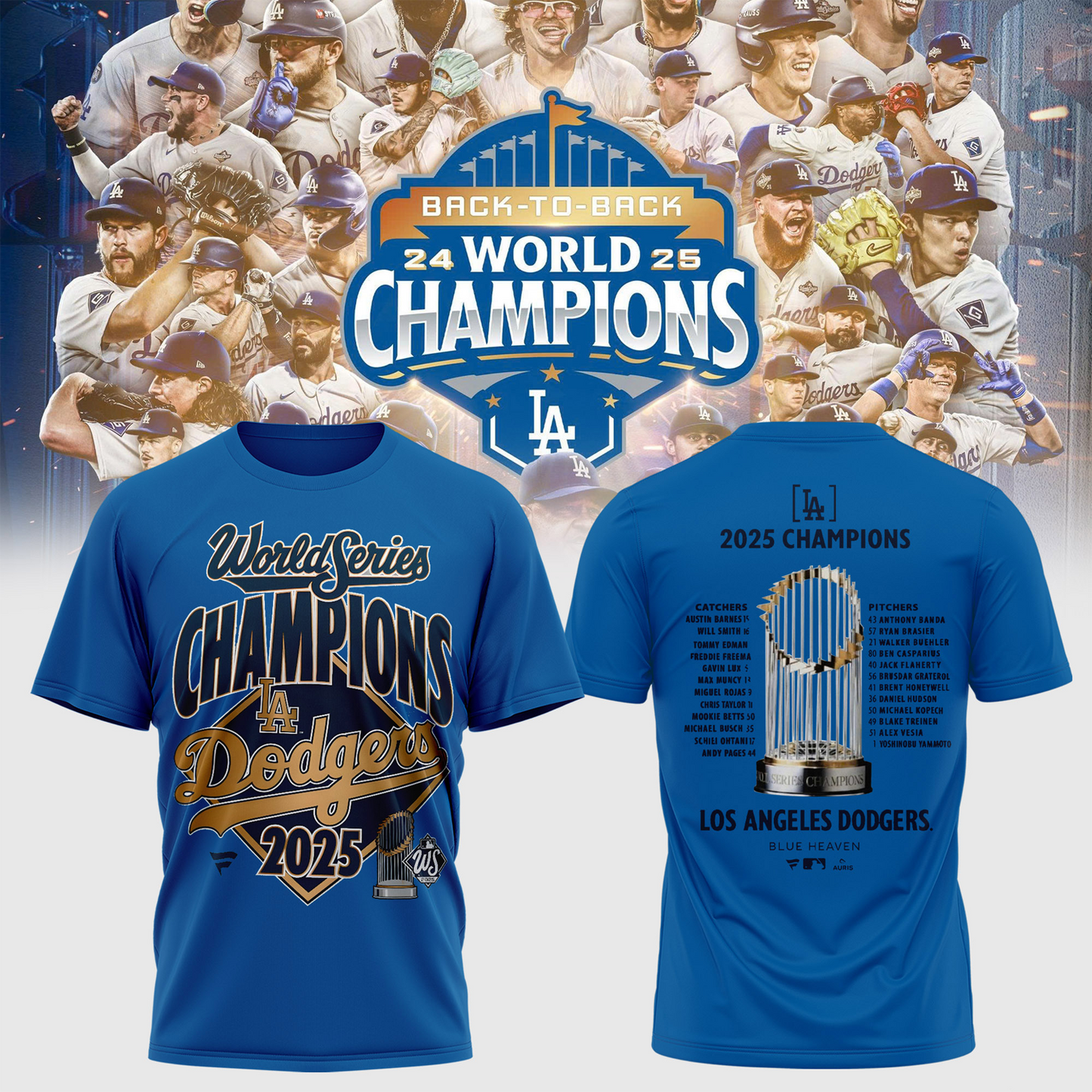 LAD x MLB 2025 World Series Champions 3D Shirt V3 DatND DVT