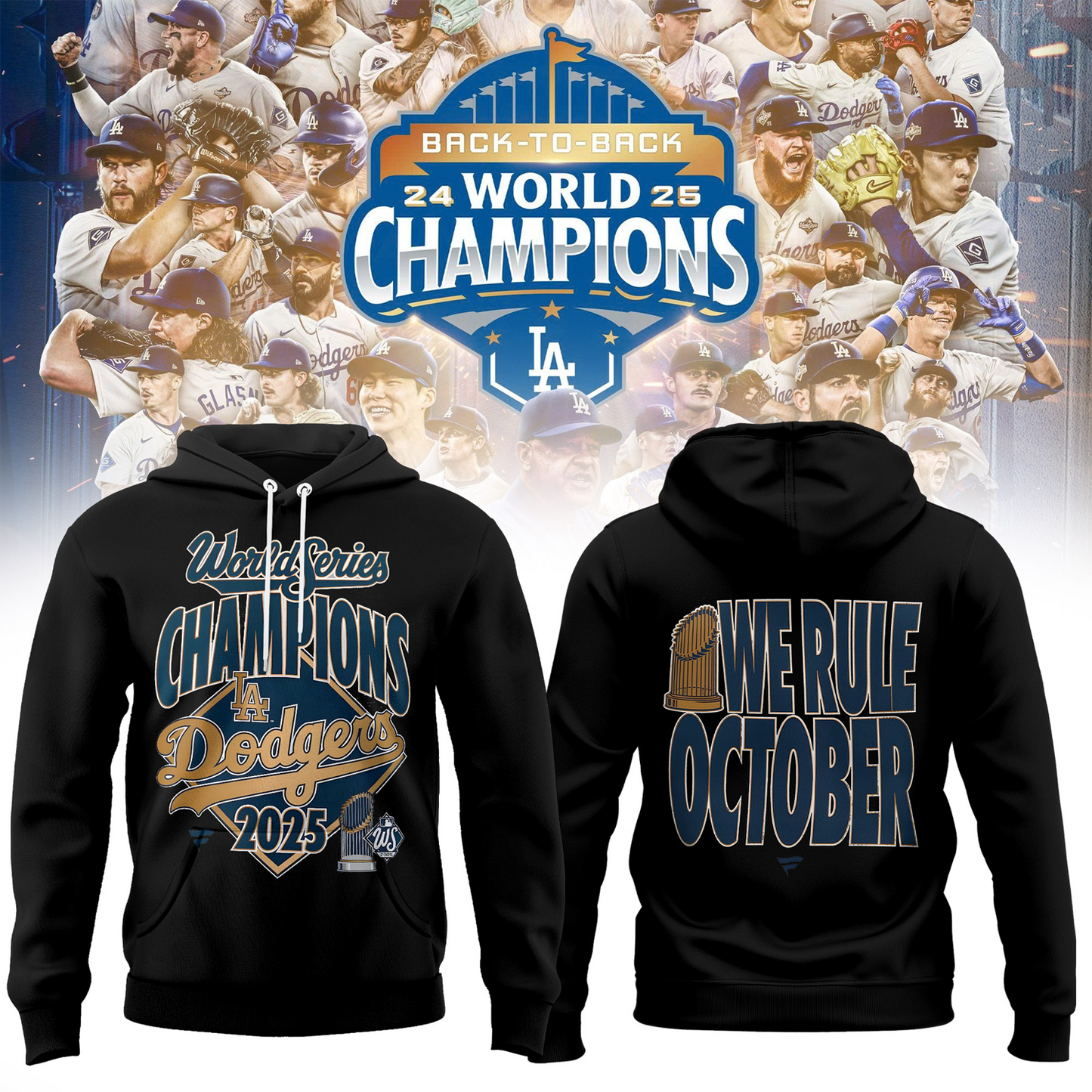 LAD x MLB 2025 World Series Champions Hoodie V1 DatND DVT