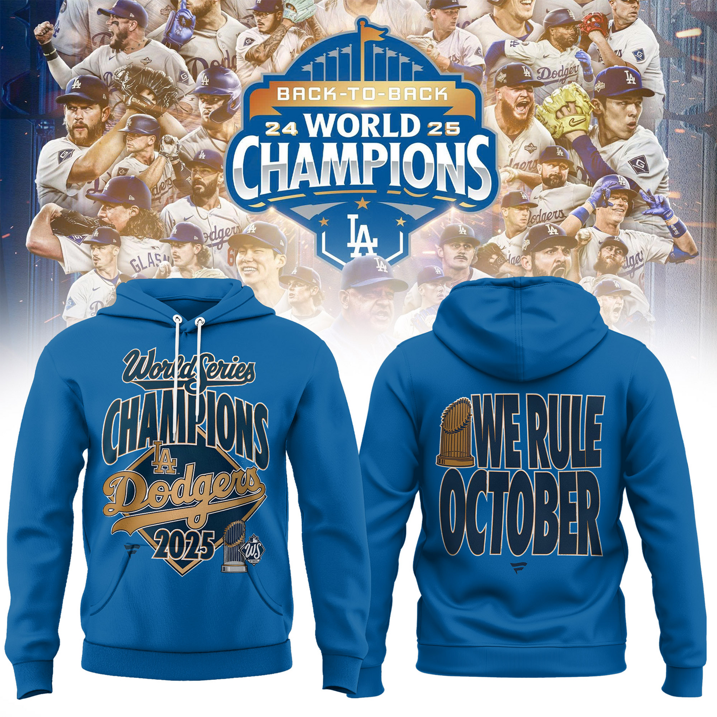 LAD x MLB 2025 World Series Champions Hoodie V1 DatND DVT