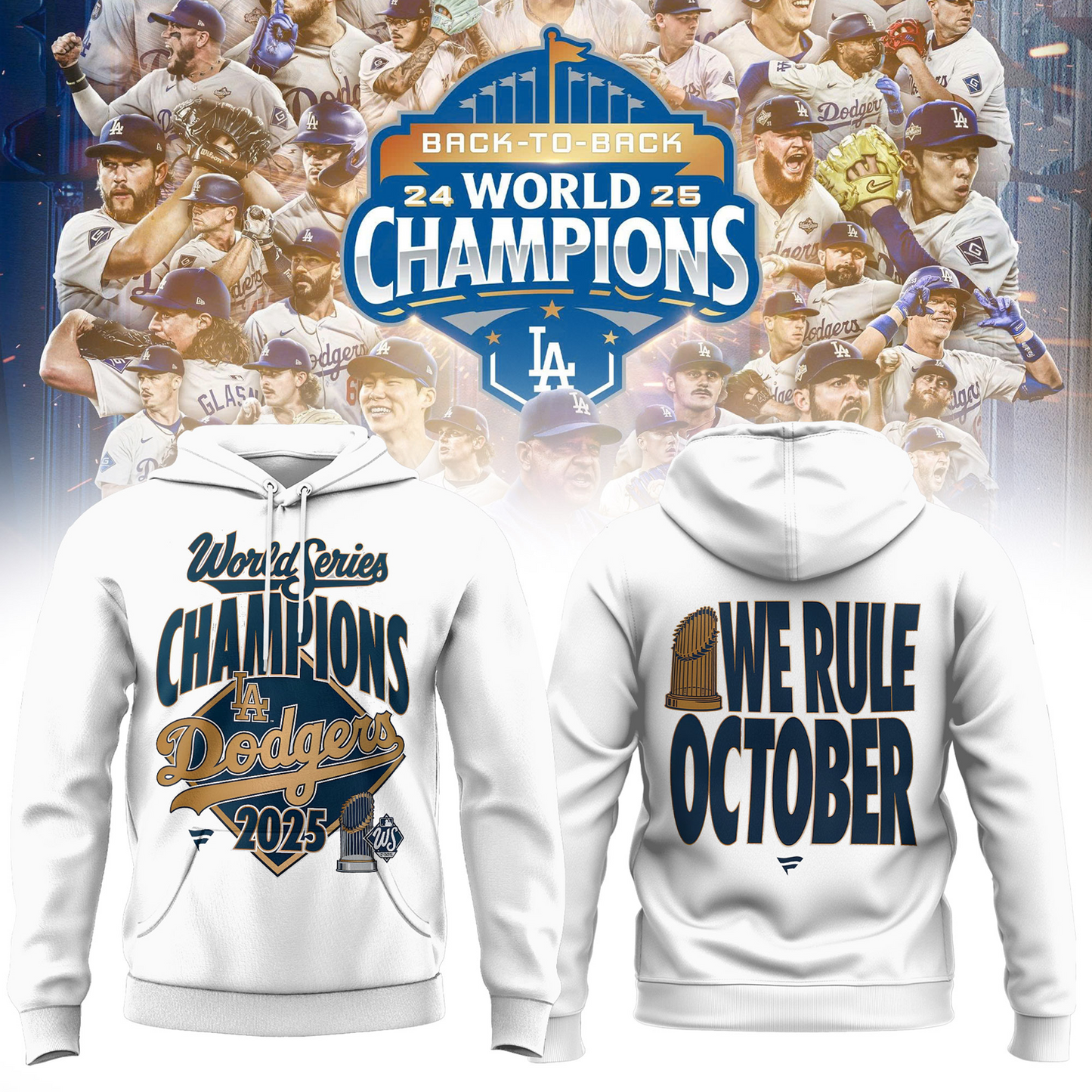 LAD x MLB 2025 World Series Champions Hoodie V1 DatND DVT