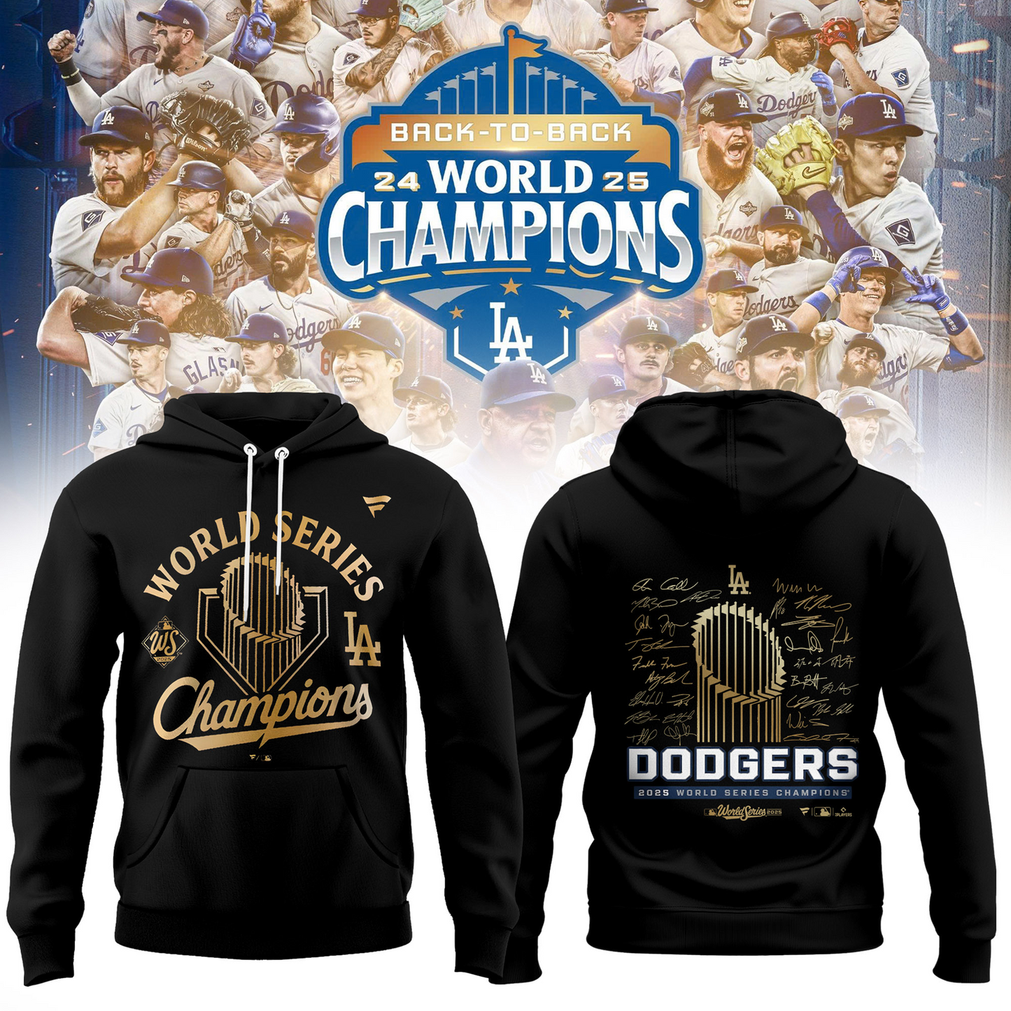 LAD x MLB 2025 World Series Champions Hoodie V2 DatND DVT