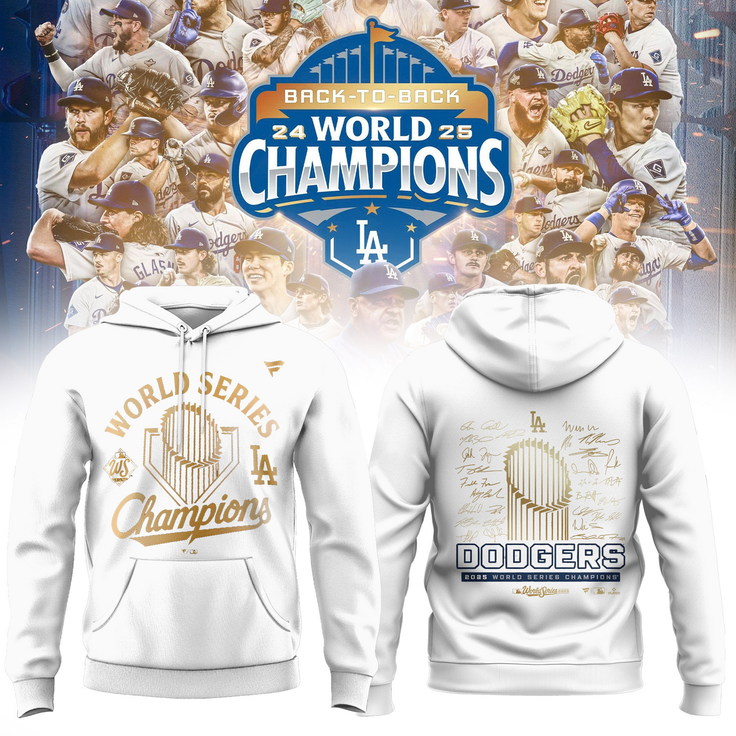 LAD x MLB 2025 World Series Champions Hoodie V2 DatND DVT