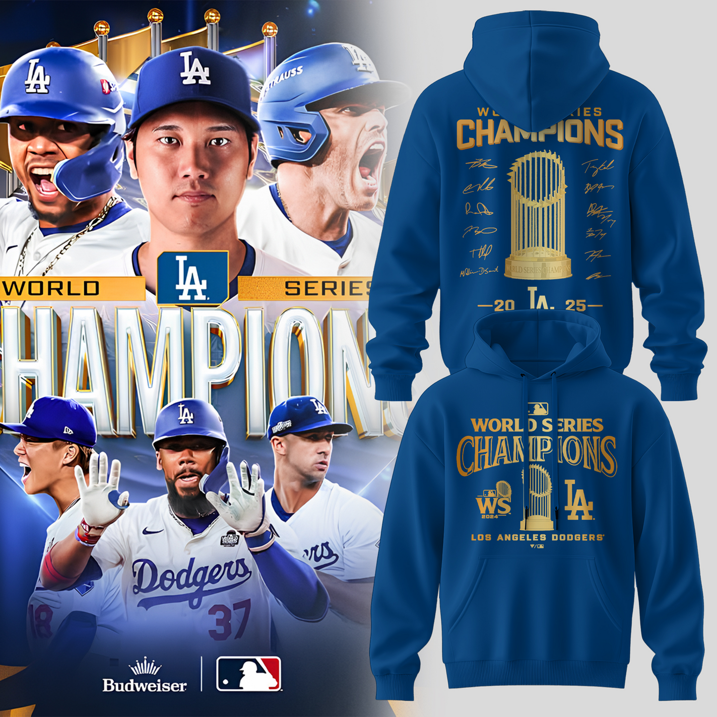 LAD x MLB 2025 World Series Champions Hoodie V5 DatND DVT